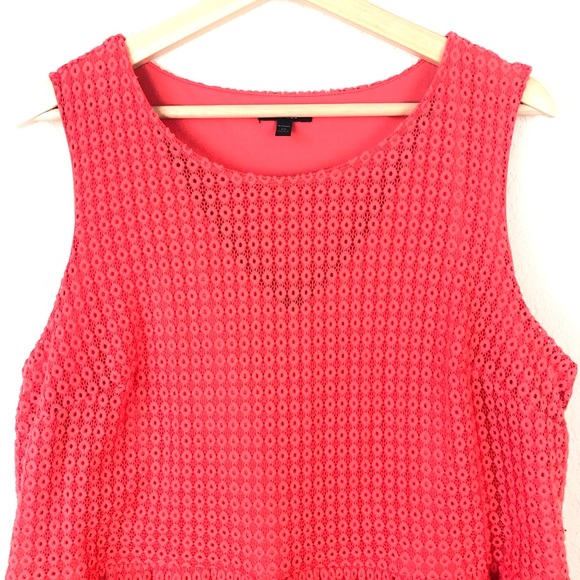 Apt. 9 Coral Eyelet Sleeveless Dress w/ Pockets - Picture 2 of 7